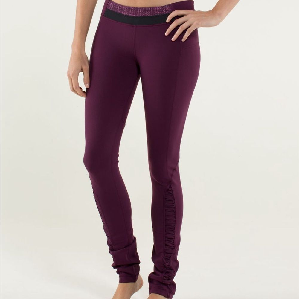 Lululemon City Pulse Pant Plum / Black / Ziggy Wee August Glo